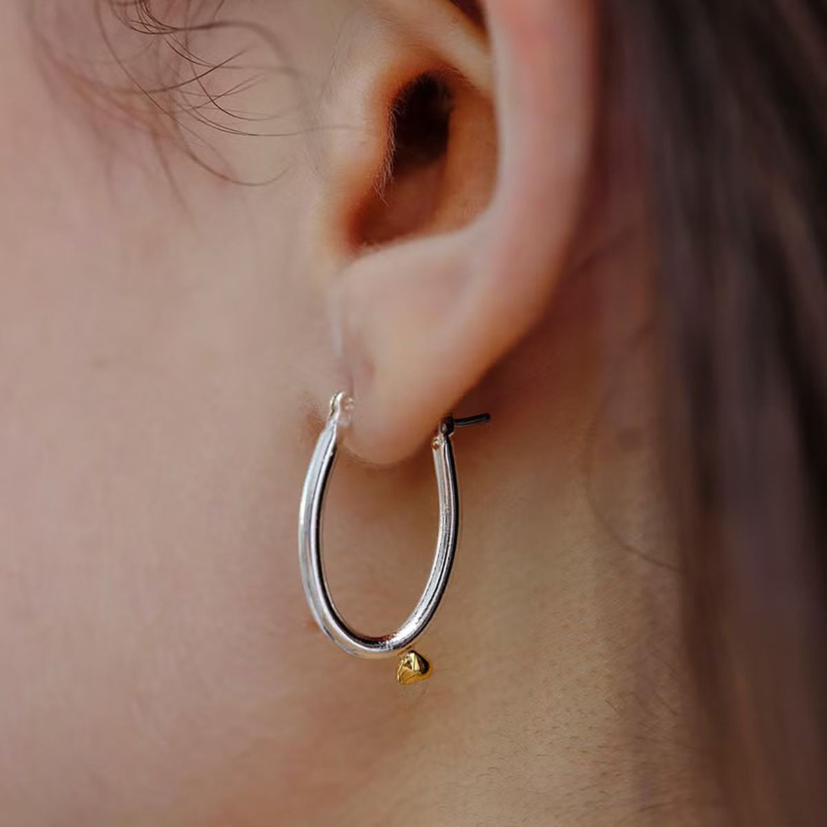 LAPUIS Petit Heart Pierced Earrings ラピュイ プチハートピアス 262-220110【レディース フープピアス 日本製 アクセサリー シンプル 26FW】