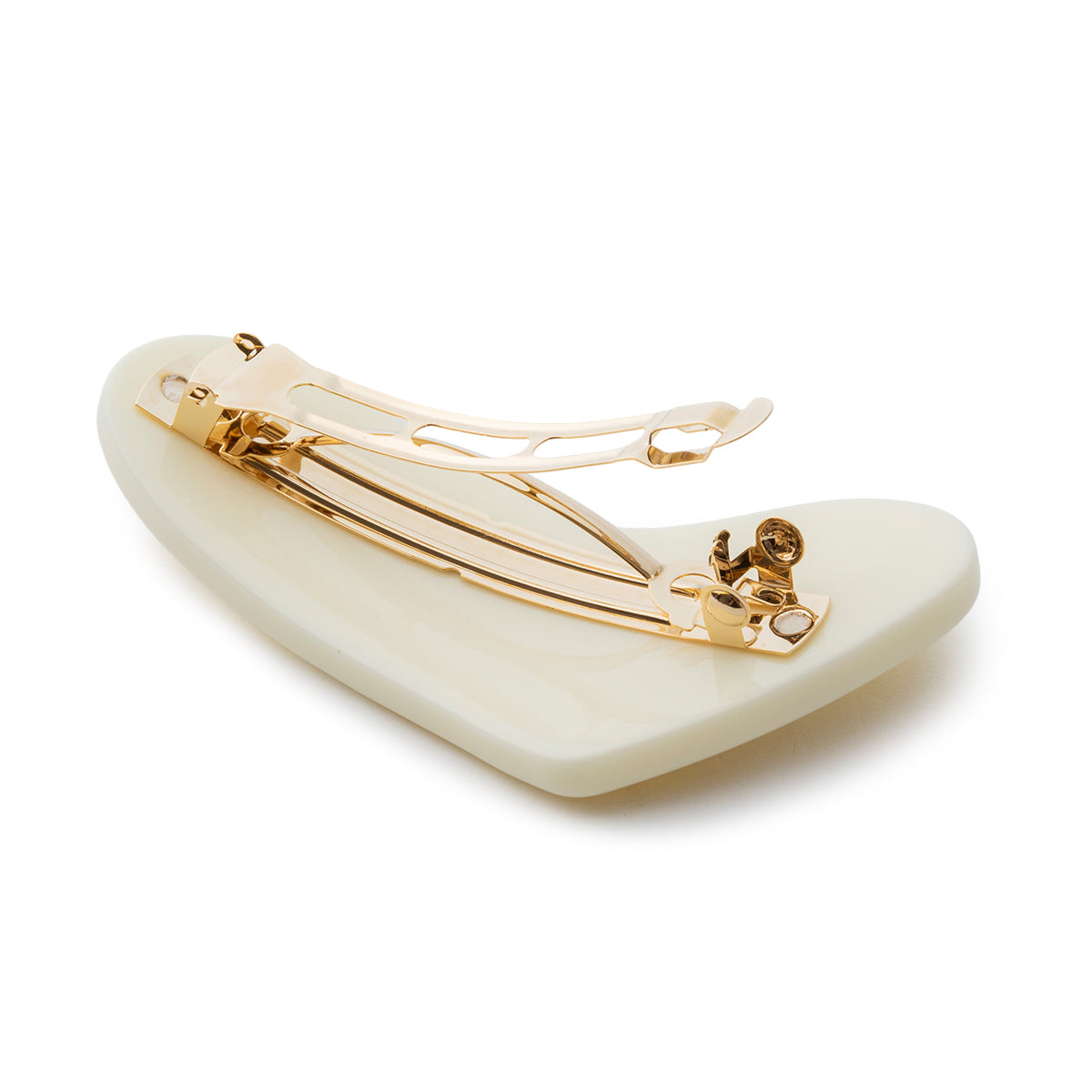 LAPUIS Plump Heart Barrette L ラピュイ プランプ ハート バレッタ L 262-220128【レディース バレッタ 日本製 26FW】