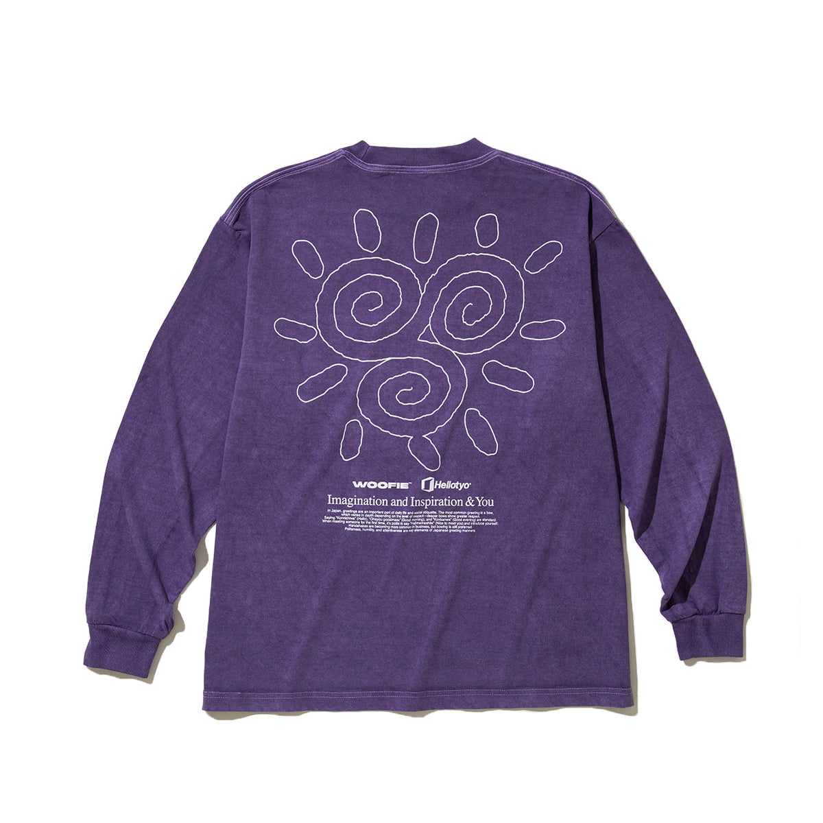 SAYHELLO Pigment The Stroke L/S Tee セイハロー ピグメント ザ ストローク L/S ティー 26FW-D2-01【メンズ ロングTシャツ ロンT スクリーンプリント バッグプリント  26FW】