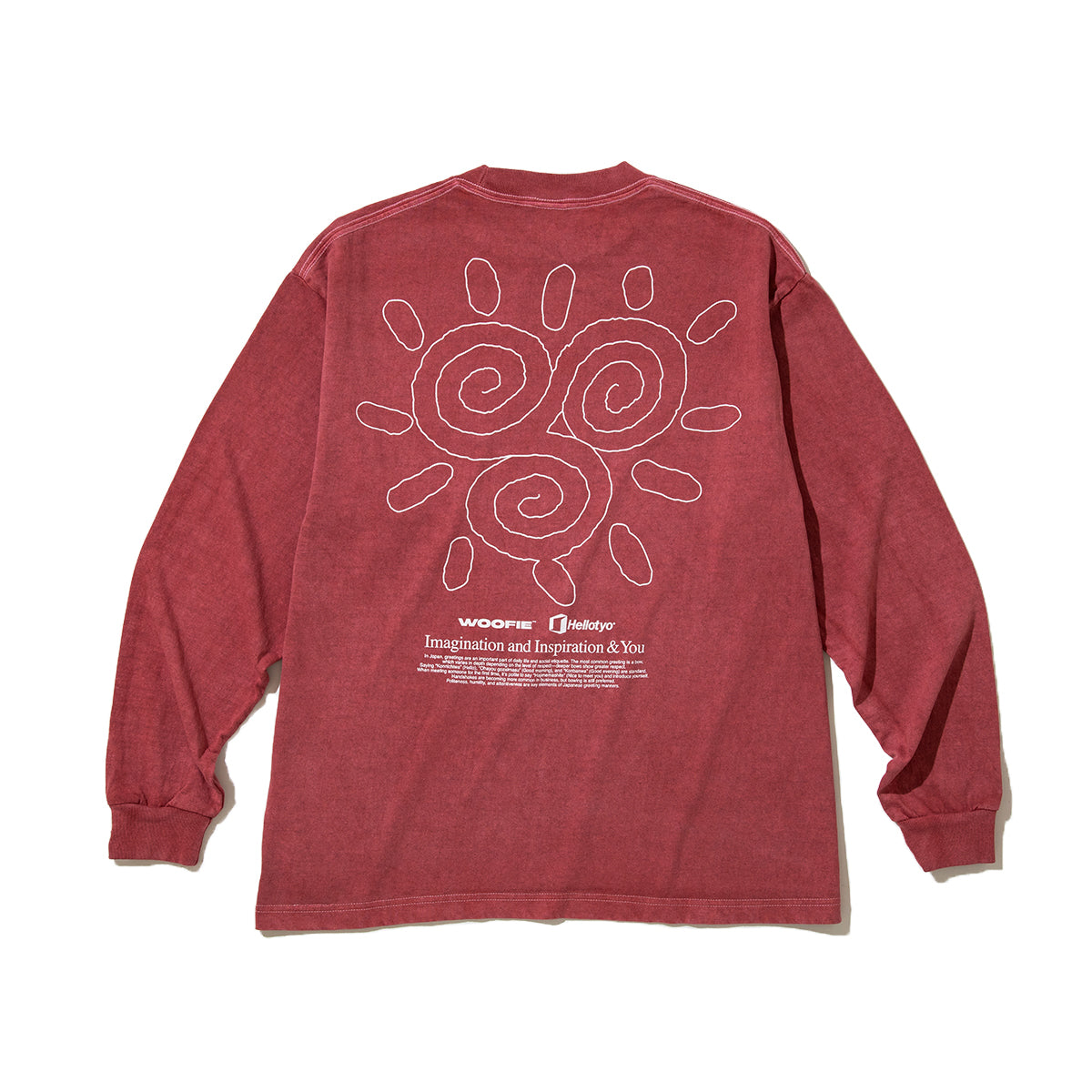 SAYHELLO Pigment The Stroke L/S Tee セイハロー ピグメント ザ ストローク L/S ティー 26FW-D2-01【メンズ ロングTシャツ ロンT スクリーンプリント バッグプリント  26FW】