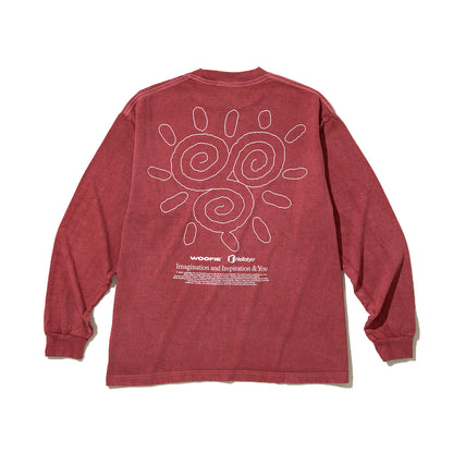 SAYHELLO Pigment The Stroke L/S Tee セイハロー ピグメント ザ ストローク L/S ティー 26FW-D2-01【メンズ ロングTシャツ ロンT スクリーンプリント バッグプリント  26FW】