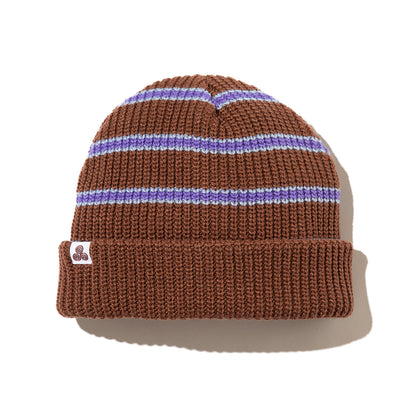 SAYHELLO Restripe Knited Cap セイハロー リストライプ ニット キャップ 26FW-D3-06【メンズ ニットキャップ帽 ボーダー ロゴ入り 浅め 26FW】