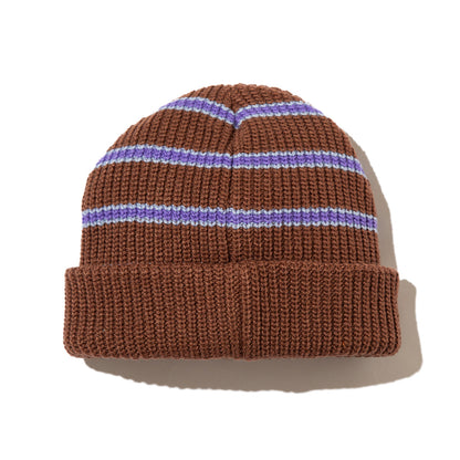 SAYHELLO Restripe Knited Cap セイハロー リストライプ ニット キャップ 26FW-D3-06【メンズ ニットキャップ帽 ボーダー ロゴ入り 浅め 26FW】