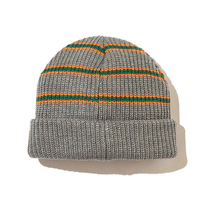 SAYHELLO Restripe Knited Cap セイハロー リストライプ ニット キャップ 26FW-D3-06【メンズ ニットキャップ帽 ボーダー ロゴ入り 浅め 26FW】