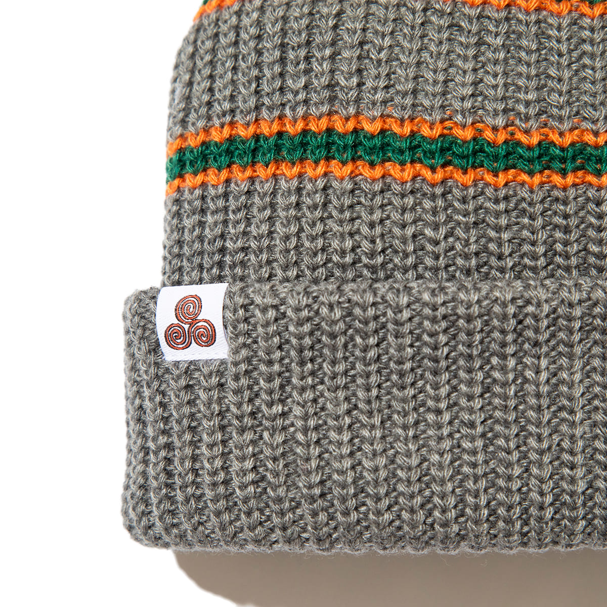 SAYHELLO Restripe Knited Cap セイハロー リストライプ ニット キャップ 26FW-D3-06【メンズ ニットキャップ帽 ボーダー ロゴ入り 浅め 26FW】