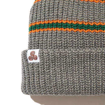 SAYHELLO Restripe Knited Cap セイハロー リストライプ ニット キャップ 26FW-D3-06【メンズ ニットキャップ帽 ボーダー ロゴ入り 浅め 26FW】
