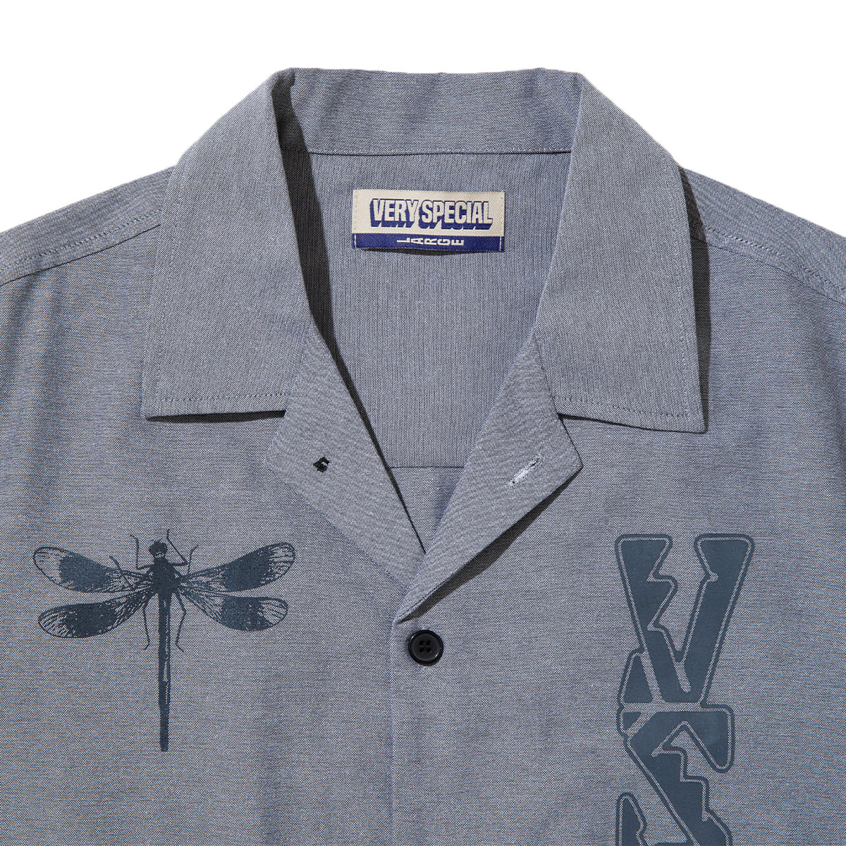 VERY SPECIAL GASIUS VSPESH 2.0 SS VACAY BUTTON DOWN ベリースペシャル ガシアス ブイスペッシュ 2.0 SS バケイ ボタンダウン VS26SS01800【メンズ ショートスリーブシャツ グラフィックシャツ オープンカラーシャツ 総柄デザイン 26FW】