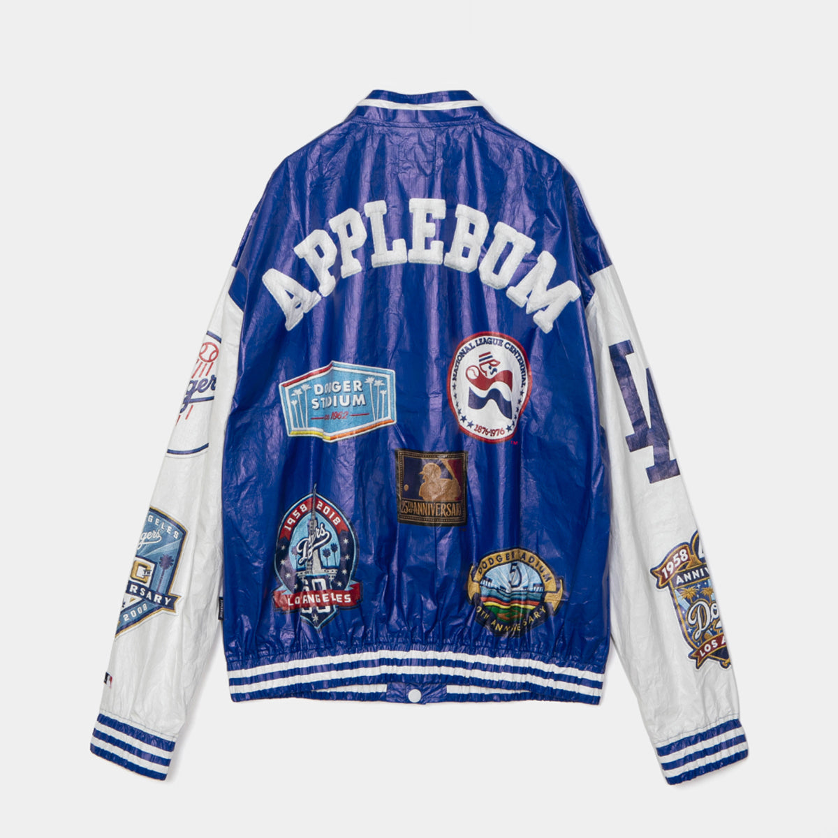 APPLEBUM “LA Dodgers” Tyvek Stadium Jacket アップルバム LAドジャース タイベック スタジアムジャケット ML2620601L【メンズ スタジアムジャケット スタジャン ブルゾン ライトアウター 軽量アウター Tyvek素材 26FW】