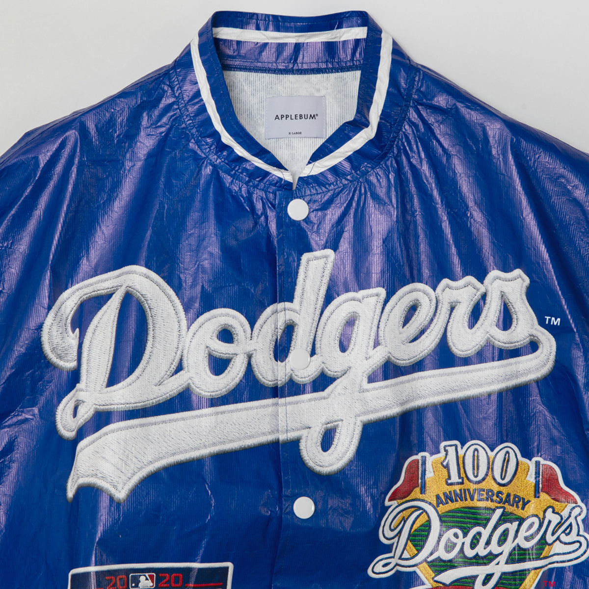 APPLEBUM “LA Dodgers” Tyvek Stadium Jacket アップルバム LAドジャース タイベック スタジアムジャケット ML2620601L【メンズ スタジアムジャケット スタジャン ブルゾン ライトアウター 軽量アウター Tyvek素材 26FW】