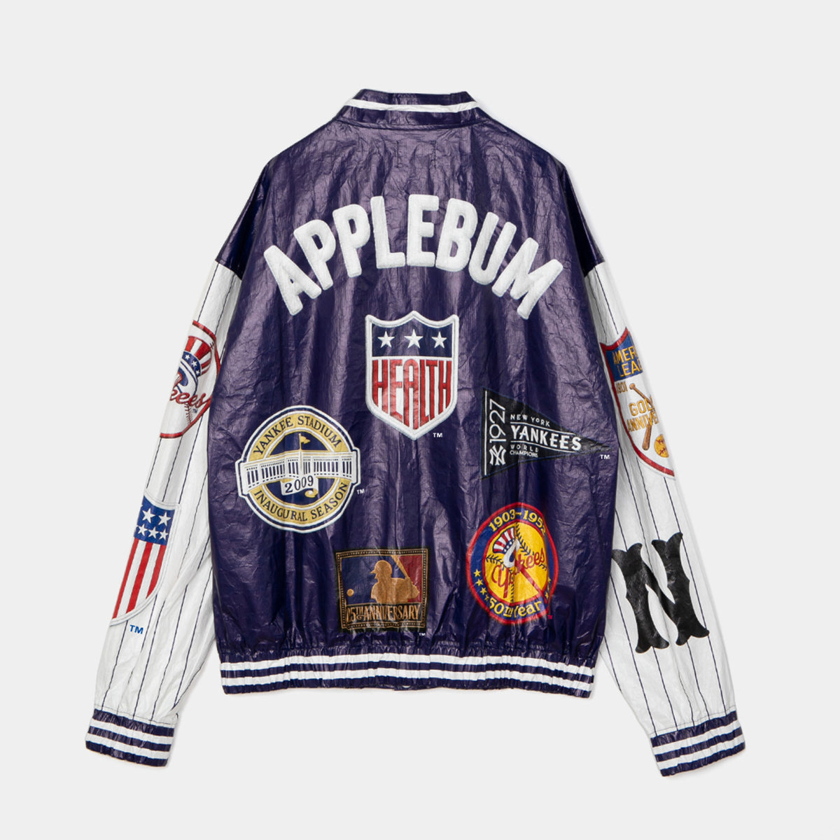 APPLEBUM "NY Yankees" Tyvek Stadium Jacket アップルバム ニューヨーク・ヤンキース タイベック スタジアムジャケット ML2620601Y【メンズ スタジアムジャケット スタジャン ブルゾン ライトアウター 軽量アウター Tyvek素材 26FW】