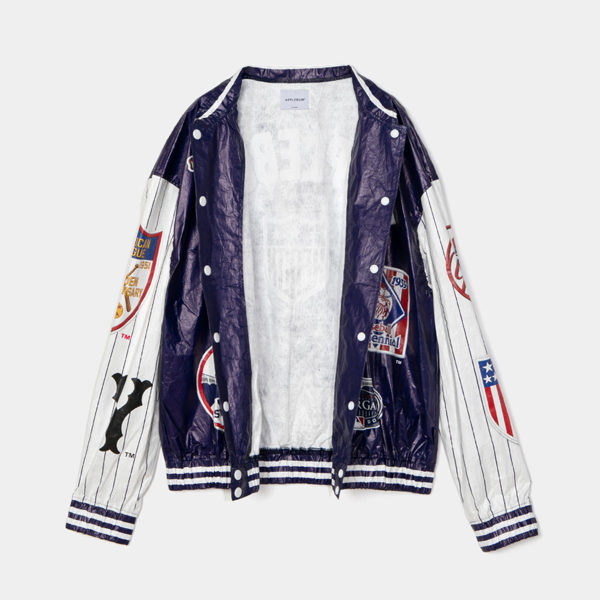 APPLEBUM "NY Yankees" Tyvek Stadium Jacket アップルバム ニューヨーク・ヤンキース タイベック スタジアムジャケット ML2620601Y【メンズ スタジアムジャケット スタジャン ブルゾン ライトアウター 軽量アウター Tyvek素材 26FW】