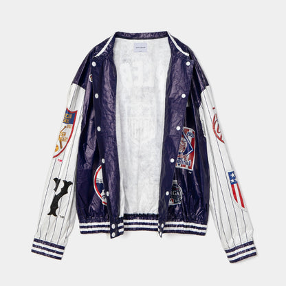 APPLEBUM "NY Yankees" Tyvek Stadium Jacket アップルバム ニューヨーク・ヤンキース タイベック スタジアムジャケット ML2620601Y【メンズ スタジアムジャケット スタジャン ブルゾン ライトアウター 軽量アウター Tyvek素材 26FW】