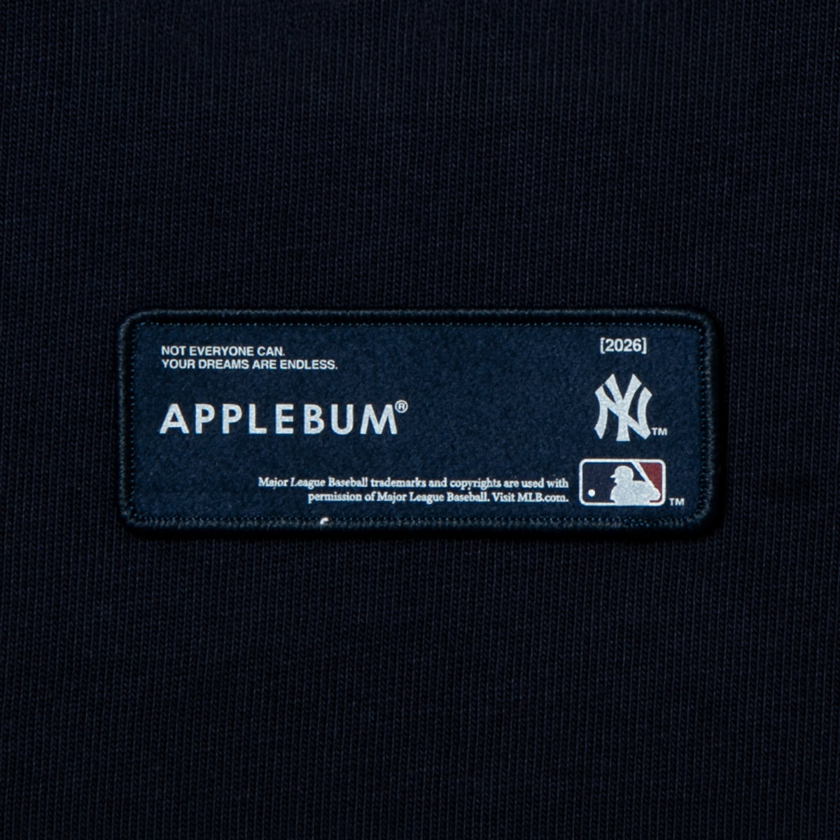 APPLEBUM “NY Yankees” Leaf Logo T-shirt アップルバム ニューヨーク・ヤンキース リーフロゴ Tシャツ ML2621101Y【メンズ 半袖Tシャツ グラフィックTシャツ プリントTシャツ カットソー クルーネック 26FW】