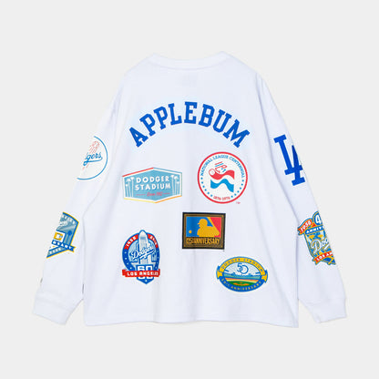 APPLEBUM “LA Dodgers” Wappen L/S T-shirt アップルバム ロサンゼルス・ドジャース ワッペン ロングスリーブTシャツ ML2621105L【メンズ ロングスリーブTシャツ 長袖Tシャツ ロンT グラフィックTシャツ プリントTシャツ 26FW】