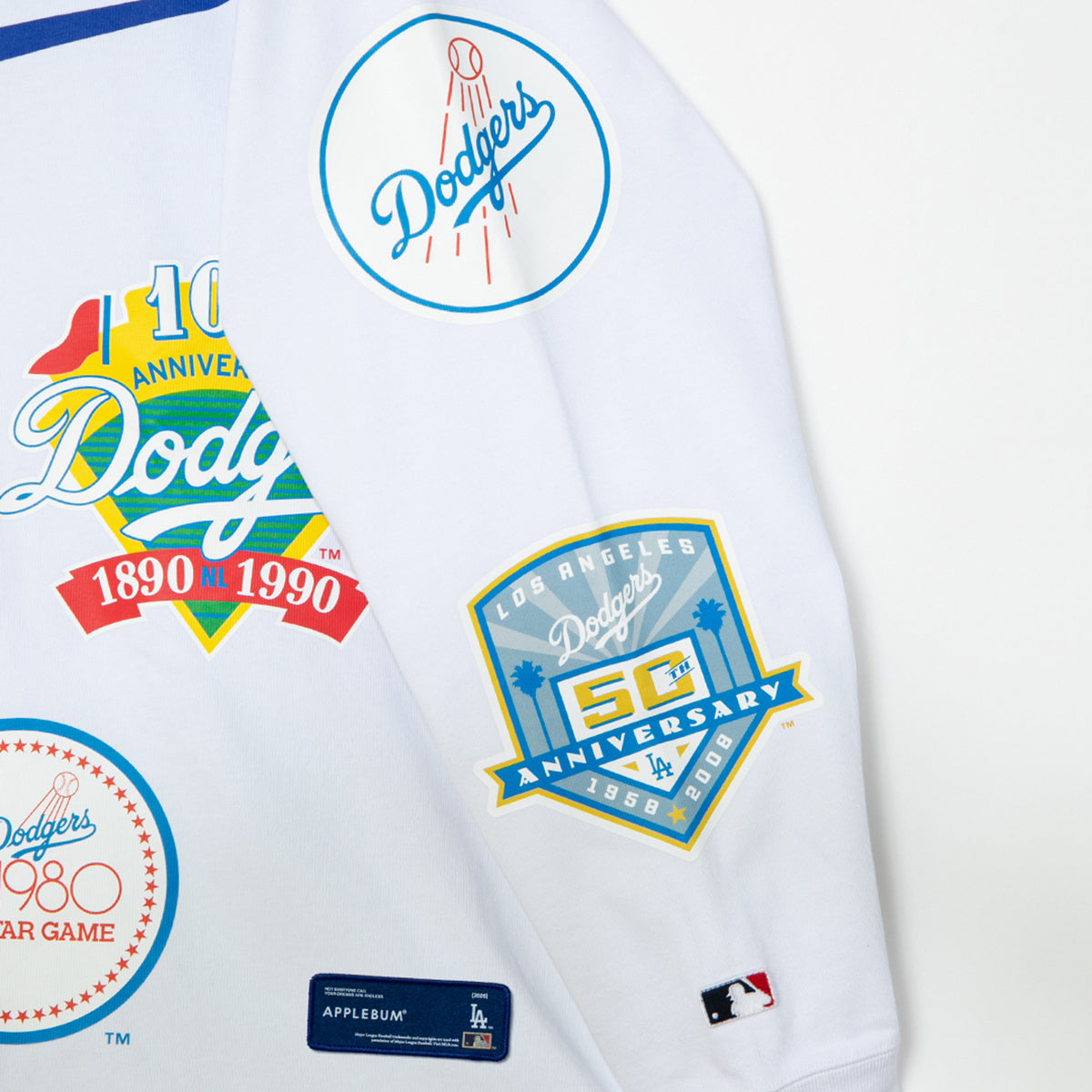 APPLEBUM “LA Dodgers” Wappen L/S T-shirt アップルバム ロサンゼルス・ドジャース ワッペン ロングスリーブTシャツ ML2621105L【メンズ ロングスリーブTシャツ 長袖Tシャツ ロンT グラフィックTシャツ プリントTシャツ 26FW】