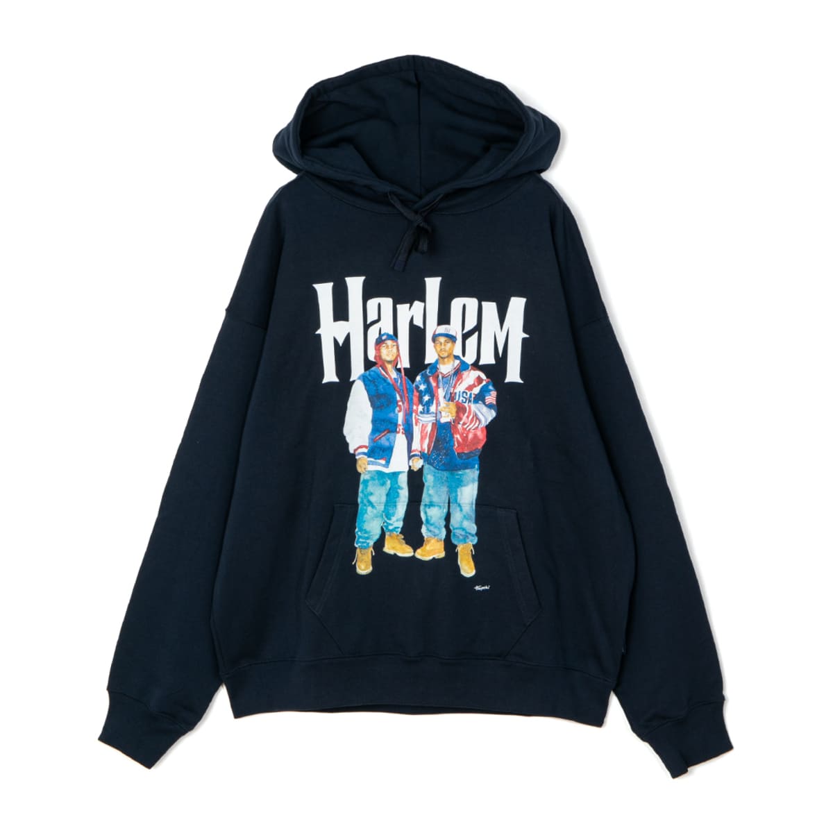 APPLEBUM “Harlem” Hoodie アップルバム ハーレム フーディ TY2620403【メンズ グラフィックフーディー パーカー 水彩画 裏パイル生地 ストリート 26FW】