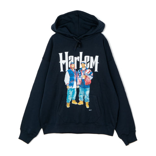 APPLEBUM “Harlem” Hoodie アップルバム ハーレム フーディ TY2620403【メンズ グラフィックフーディー パーカー 水彩画 裏パイル生地 ストリート 26FW】