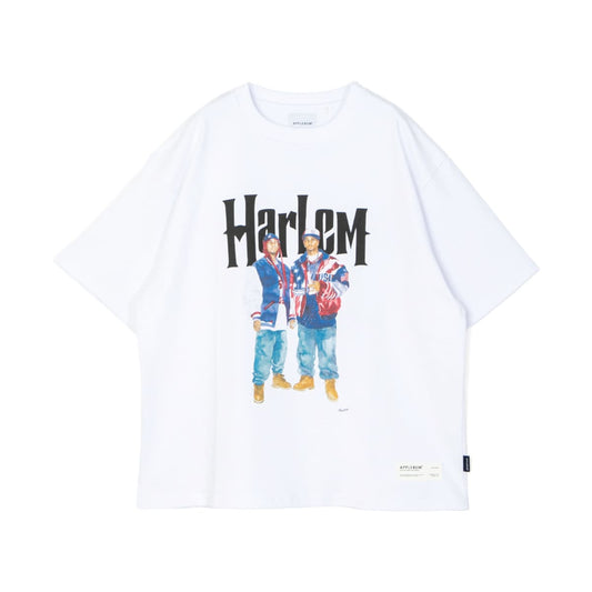 APPLEBUM “Harlem” T-shirt アップルバム ハーレム Tシャツ TY2621103【メンズ 半袖Tシャツ グラフィックTシャツ 水彩画 天竺 ストリート 26FW】