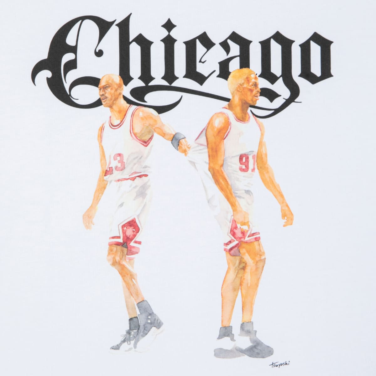 APPLEBUM “Chicago” T-shirt アップルバム シカゴ Tシャツ TY2621104【メンズ 半袖Tシャツ グラフィックTシャツ 水彩画 天竺 ストリート 26FW】