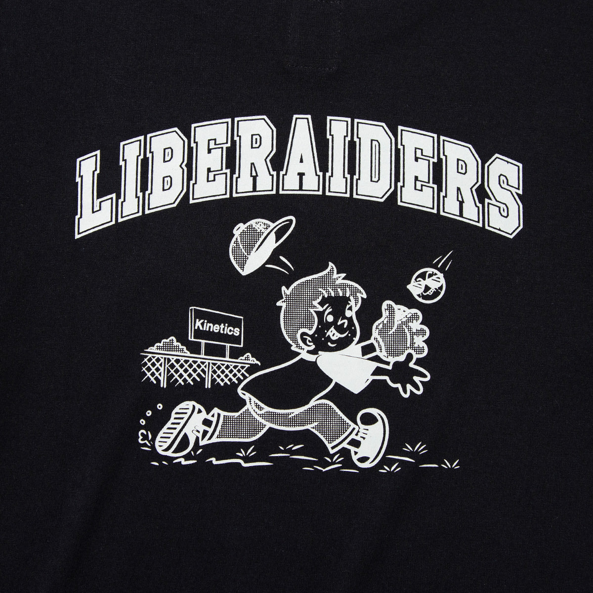 Liberaiders LR BASEBALL TEE FOR KINETICS リベレイダース LRベースボールTシャツ フォー キネティクス 726012620【メンズ グラフィックTシャツ プリントTシャツ 半袖Tシャツ ストリートファッション 26FW】