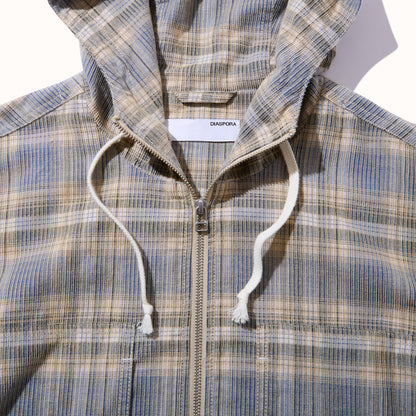 Diaspora skateboards Hooded Corduroy Shirt ディアスポラ スケートボード フーデッド コーデュロイ シャツ DSP-26AW-SH03【メンズ シャツジャケット オーバーシャツ チェック柄 ポケット付き 26FW】