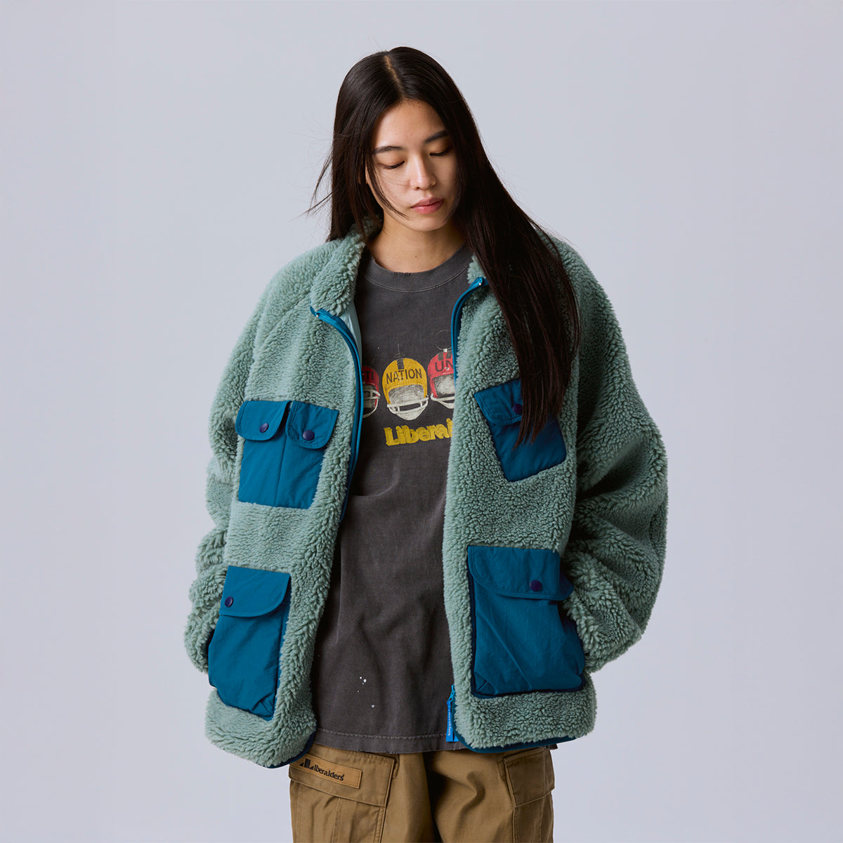 Liberaiders UTILITY PILE FLEECE ZIP JACKET リベレイダース ユーティリティ パイル フリース ジップ ジャケット 730102603【メンズ パイルフリース ジャケット 襟付き フリースアウター 26FW】