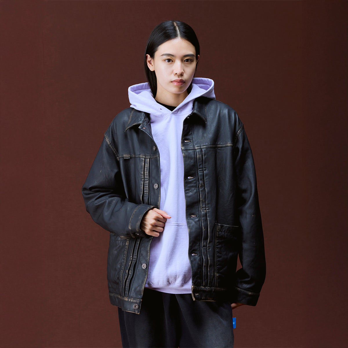 Liberaiders WASHED LEATHER JACKET リベレイダース ウォッシュド レザー ジャケット 730132603【メンズ レザージャケット 羊革 ヴィンテージライク ウォッシュ加工 26FW】