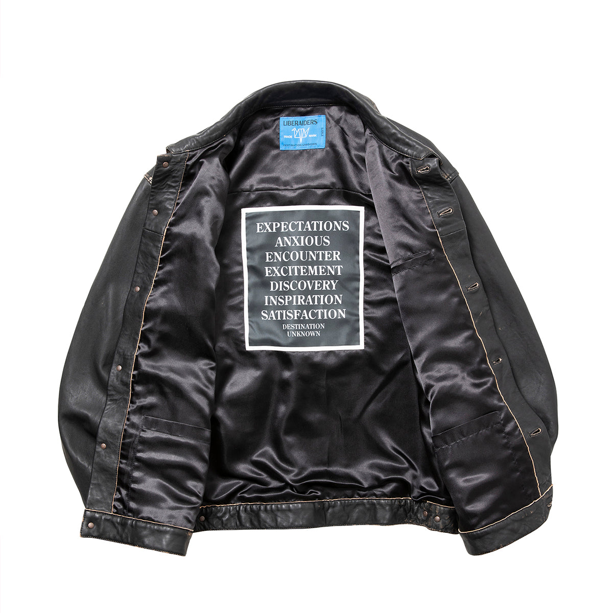 Liberaiders WASHED LEATHER JACKET リベレイダース ウォッシュド レザー ジャケット 730132603【メンズ レザージャケット 羊革 ヴィンテージライク ウォッシュ加工 26FW】