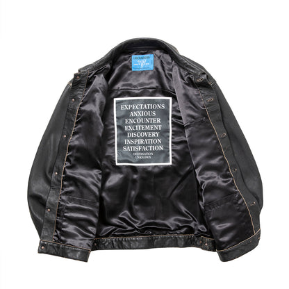 Liberaiders WASHED LEATHER JACKET リベレイダース ウォッシュド レザー ジャケット 730132603【メンズ レザージャケット 羊革 ヴィンテージライク ウォッシュ加工 26FW】