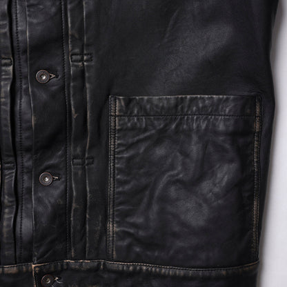 Liberaiders WASHED LEATHER JACKET リベレイダース ウォッシュド レザー ジャケット 730132603【メンズ レザージャケット 羊革 ヴィンテージライク ウォッシュ加工 26FW】