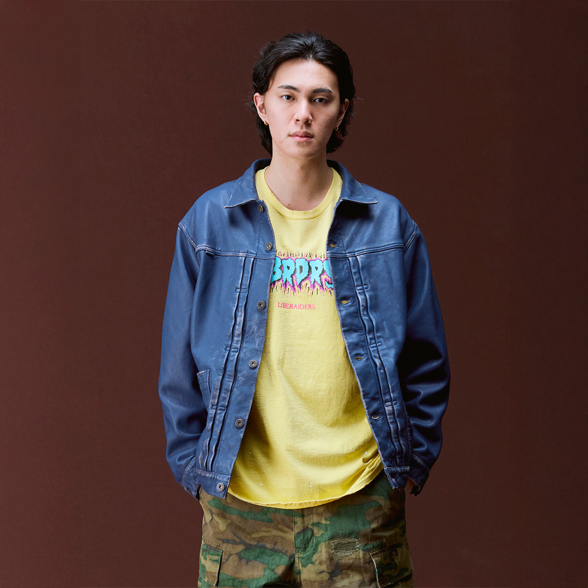 Liberaiders WASHED LEATHER JACKET リベレイダース ウォッシュド レザー ジャケット 730132603【メンズ レザージャケット 羊革 ヴィンテージライク ウォッシュ加工 26FW】