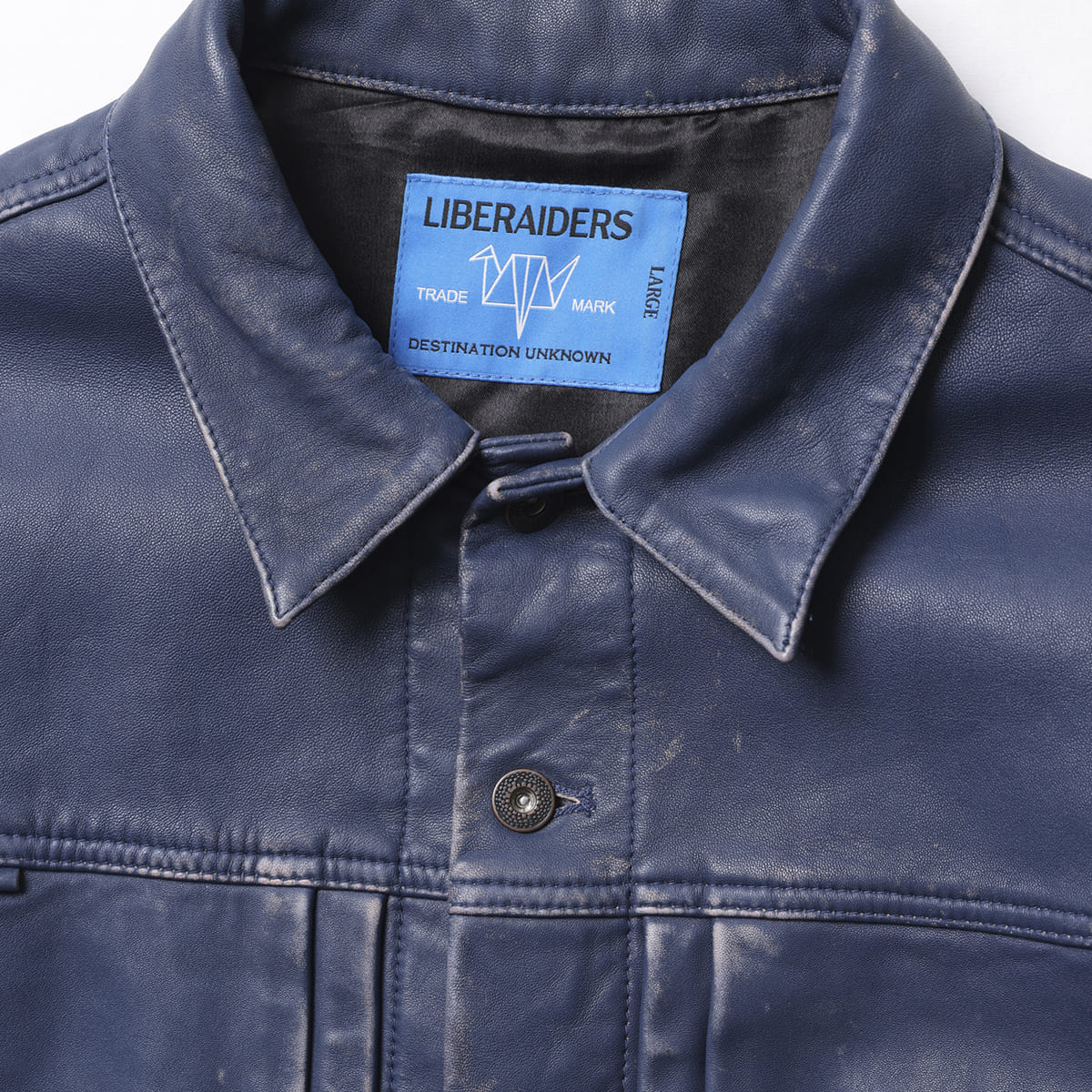 Liberaiders WASHED LEATHER JACKET リベレイダース ウォッシュド レザー ジャケット 730132603【メンズ レザージャケット 羊革 ヴィンテージライク ウォッシュ加工 26FW】