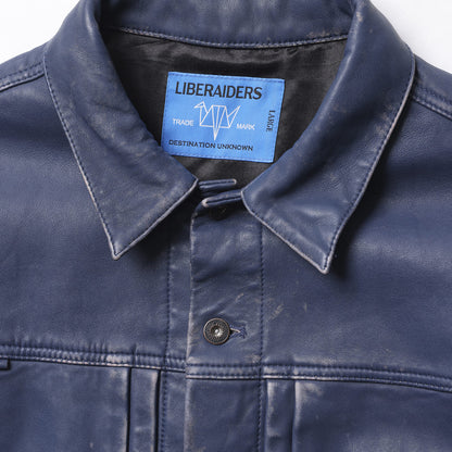 Liberaiders WASHED LEATHER JACKET リベレイダース ウォッシュド レザー ジャケット 730132603【メンズ レザージャケット 羊革 ヴィンテージライク ウォッシュ加工 26FW】
