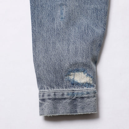 Liberaiders DAMAGED DENIM TRUCKER JACKET リベレイダース ダメージド デニム トラッカー ジャケット 730152603【メンズ デニムジャケット  ヴィンテージ ダメージ加工 カジュアル 13.5oz 26FW】