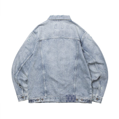 Liberaiders DAMAGED DENIM TRUCKER JACKET リベレイダース ダメージド デニム トラッカー ジャケット 730152603【メンズ デニムジャケット  ヴィンテージ ダメージ加工 カジュアル 13.5oz 26FW】