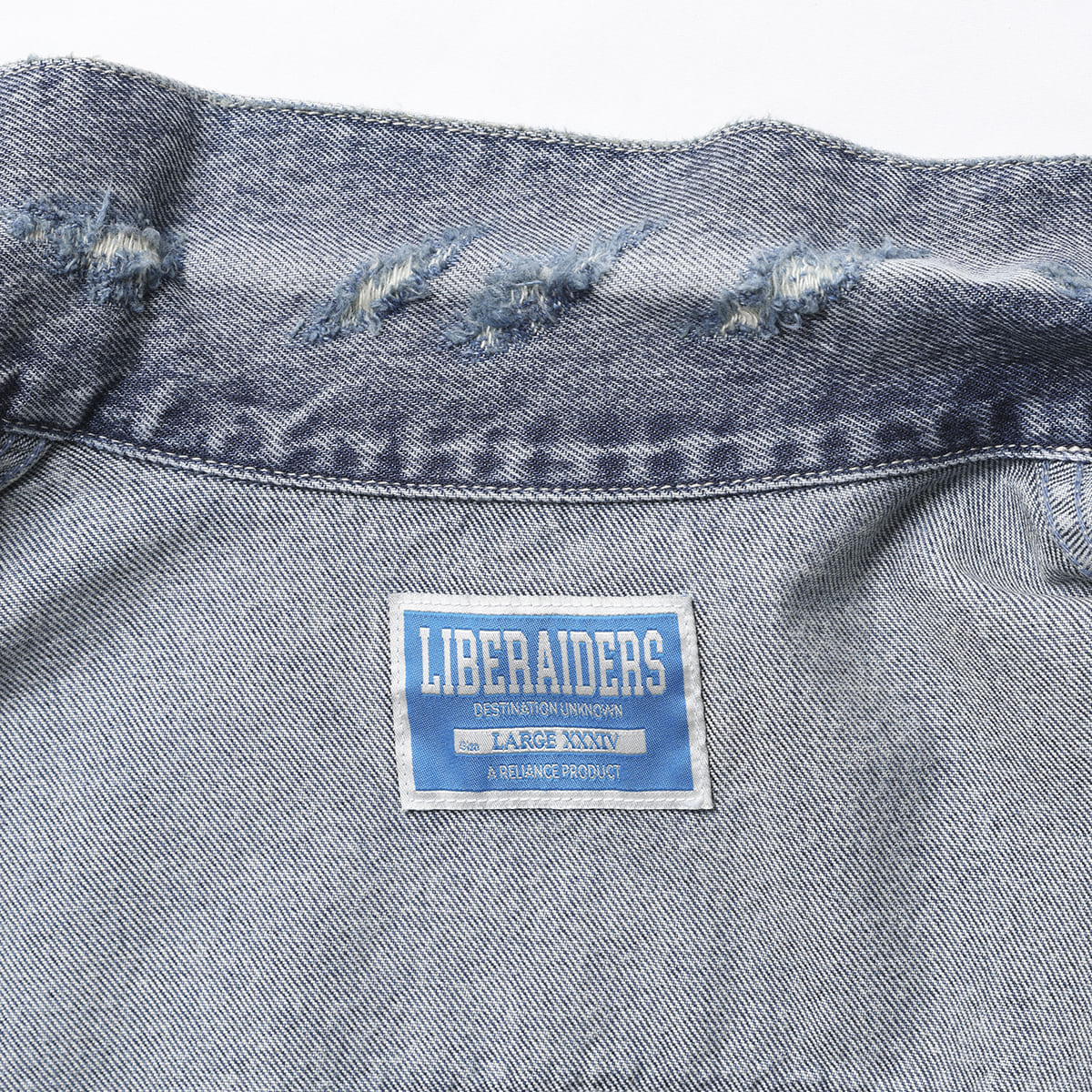Liberaiders DAMAGED DENIM TRUCKER JACKET リベレイダース ダメージド デニム トラッカー ジャケット 730152603【メンズ デニムジャケット  ヴィンテージ ダメージ加工 カジュアル 13.5oz 26FW】