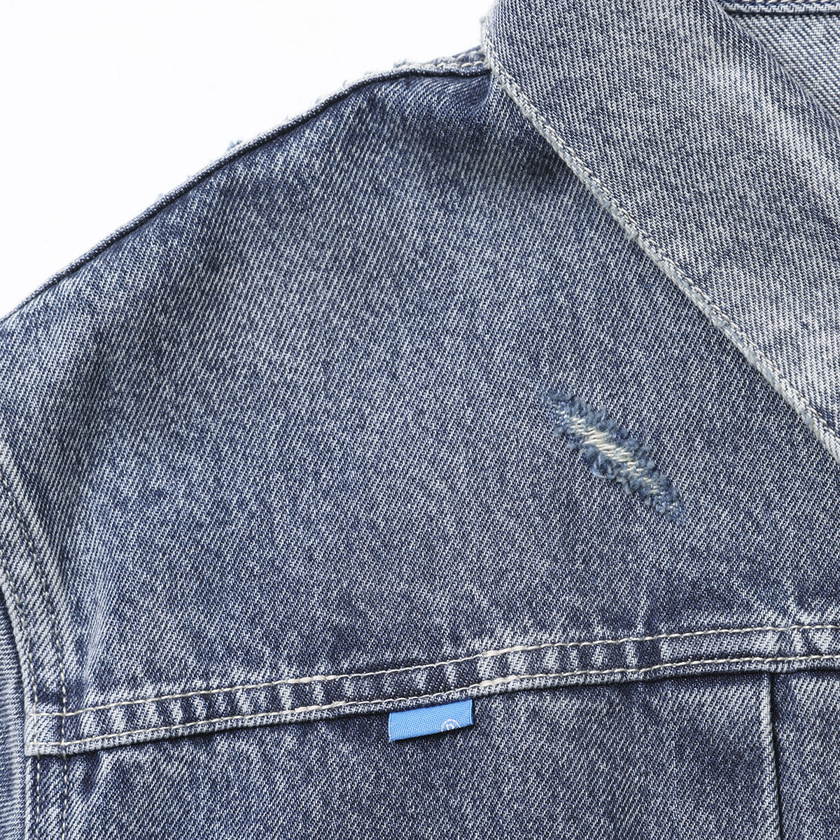 Liberaiders DAMAGED DENIM TRUCKER JACKET リベレイダース ダメージド デニム トラッカー ジャケット 730152603【メンズ デニムジャケット  ヴィンテージ ダメージ加工 カジュアル 13.5oz 26FW】