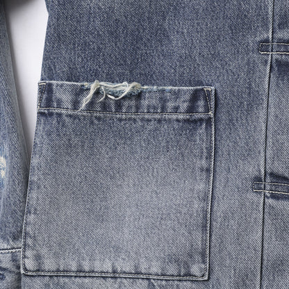 Liberaiders DAMAGED DENIM TRUCKER JACKET リベレイダース ダメージド デニム トラッカー ジャケット 730152603【メンズ デニムジャケット  ヴィンテージ ダメージ加工 カジュアル 13.5oz 26FW】