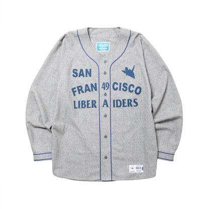 Liberaiders FLANNEL BASEBALL SHIRT リベレイダース フランネル ベースボールシャツ 731012603【メンズ 長袖シャツ ブランドロゴ ヴィンテージライク ストリート 26FW】