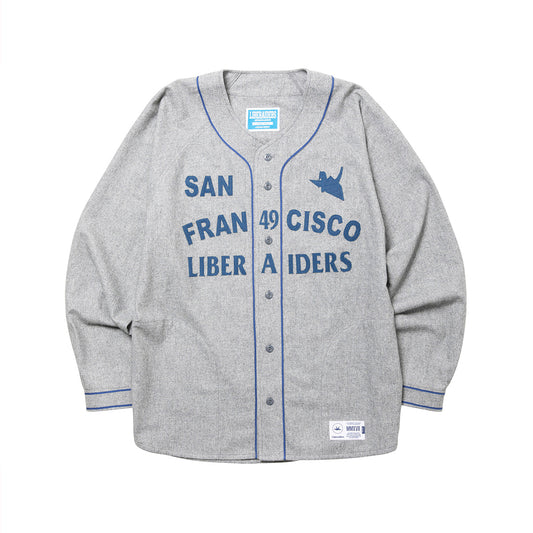 Liberaiders FLANNEL BASEBALL SHIRT リベレイダース フランネル ベースボールシャツ 731012603【メンズ 長袖シャツ ブランドロゴ ヴィンテージライク ストリート 26FW】