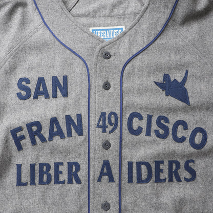 Liberaiders FLANNEL BASEBALL SHIRT リベレイダース フランネル ベースボールシャツ 731012603【メンズ 長袖シャツ ブランドロゴ ヴィンテージライク ストリート 26FW】