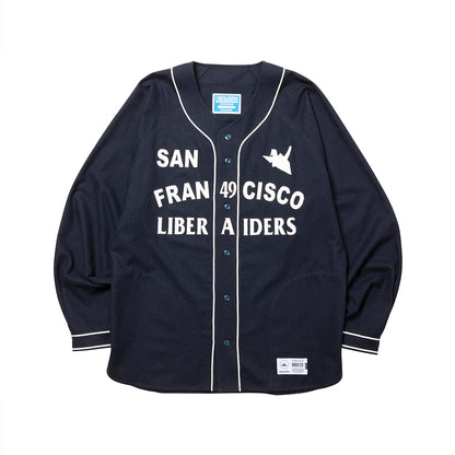 Liberaiders FLANNEL BASEBALL SHIRT リベレイダース フランネル ベースボールシャツ 731012603【メンズ 長袖シャツ ブランドロゴ ヴィンテージライク ストリート 26FW】