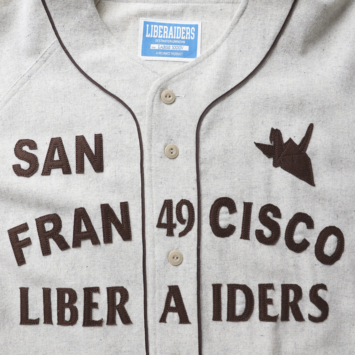 Liberaiders FLANNEL BASEBALL SHIRT リベレイダース フランネル ベースボールシャツ 731012603【メンズ 長袖シャツ ブランドロゴ ヴィンテージライク ストリート 26FW】