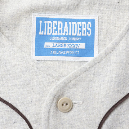 Liberaiders FLANNEL BASEBALL SHIRT リベレイダース フランネル ベースボールシャツ 731012603【メンズ 長袖シャツ ブランドロゴ ヴィンテージライク ストリート 26FW】