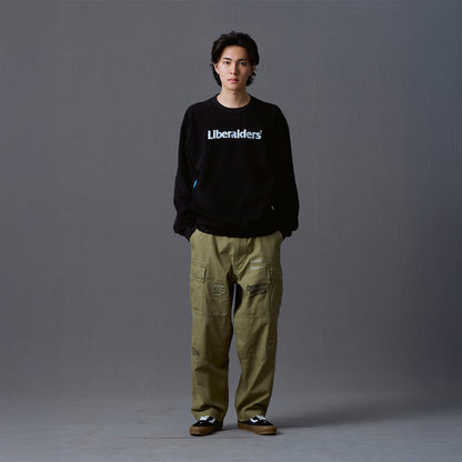 Liberaiders OG LOGO FLEECE CREWNECK リベレイダース オージー ロゴ フリース クルーネック 733092603【メンズ 長袖 クルーネック フリース 保温性 軽量 カジュアル 26FW】