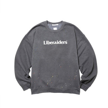 Liberaiders PAINT SPLATTER CREWNECK リベレイダース ペイント スプラッター クルーネック 733172603【メンズ トレーナー 裏起毛 ペンキ加工 ビンテージ感 26FW】