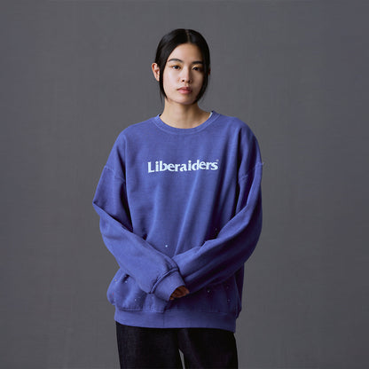 Liberaiders PAINT SPLATTER CREWNECK リベレイダース ペイント スプラッター クルーネック 733172603【メンズ トレーナー 裏起毛 ペンキ加工 ビンテージ感 26FW】