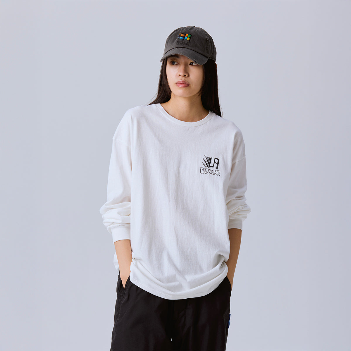 Liberaiders OS LOGO L/S TEE  リベレイダース オーバーサイズ ロゴ ロングスリーブTシャツ 735052603【メンズ 長袖Tシャツ ロンT グラフィック 天竺生地 フロスト加工 26FW】