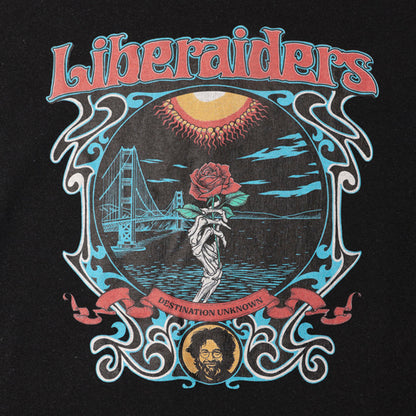Liberaiders DEAD ROSE TEE リベレイダース デッド ローズ Tシャツ 736012603【メンズ 半袖Tシャツ 天竺 フロスト加工 グラフィック 26FW】