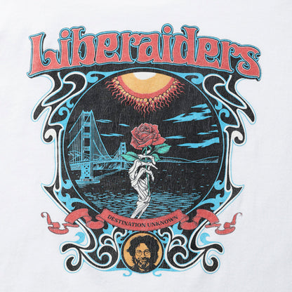 Liberaiders DEAD ROSE TEE リベレイダース デッド ローズ Tシャツ 736012603【メンズ 半袖Tシャツ 天竺 フロスト加工 グラフィック 26FW】